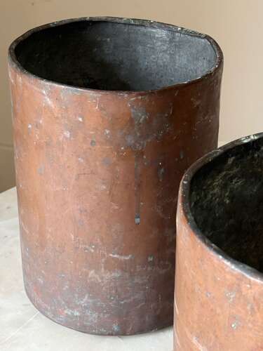 C1960 A Trio of Italian Copper Ice Cream Dispenser Pots