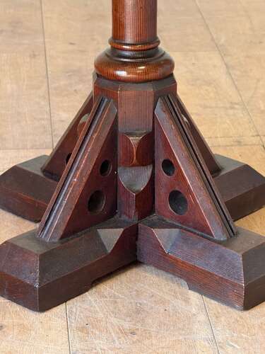C1880 A Pair of English Gothic Pine Drinks Tables
