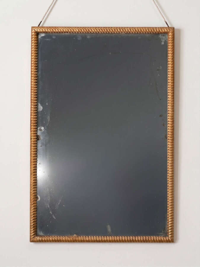 C1870 A Stylish French Gilt Rope Mirror