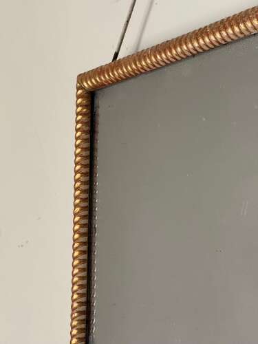 C1870 A Stylish French Gilt Rope Mirror