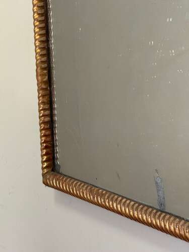 C1870 A Stylish French Gilt Rope Mirror
