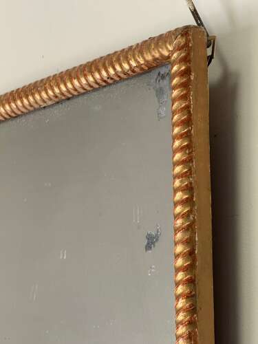C1870 A Stylish French Gilt Rope Mirror