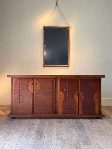 C1870 A Stylish French Gilt Rope Mirror