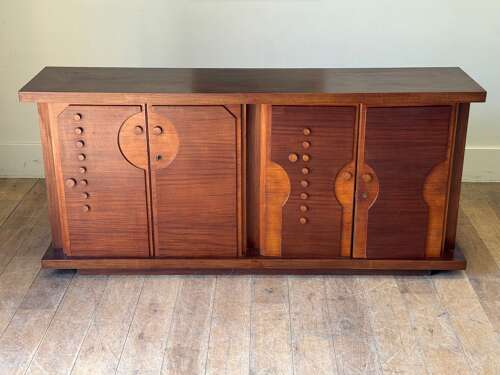 C1960/70 A Stylish Italian Sapele Enfilade or Sideboard