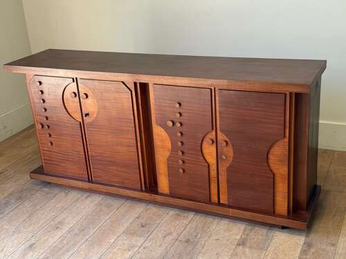 C1960/70 A Stylish Italian Sapele Enfilade or Sideboard