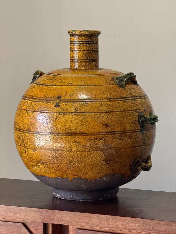 C1960 A Large Italian Terracotta Glazed Art Vase