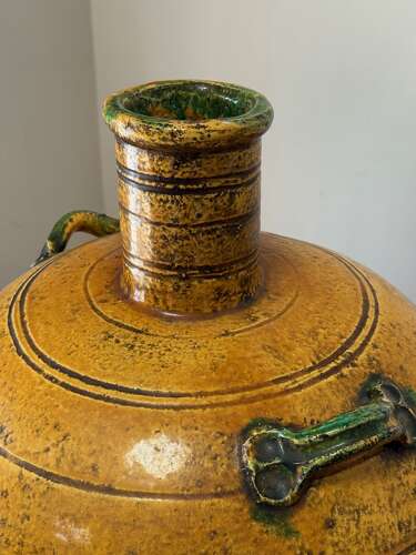 C1960 A Large Italian Terracotta Glazed Art Vase