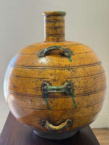 C1960 A Large Italian Terracotta Glazed Art Vase