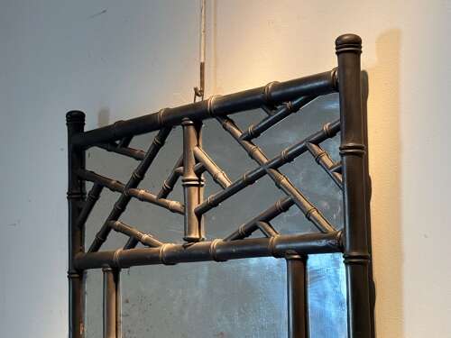 C1950 A French Faux Bamboo Mirror