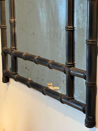 C1950 A French Faux Bamboo Mirror