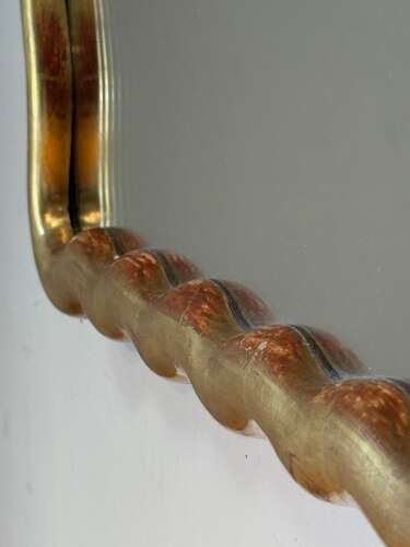 C1850 A Rare French Wiggly Gilt Framed Mirror