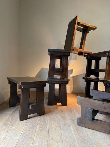 C1970 A Group of Chic French Pine Side Tables - Sold Separately