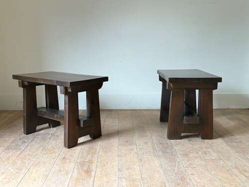 C1970 A Group of Chic French Pine Side Tables - Sold Separately