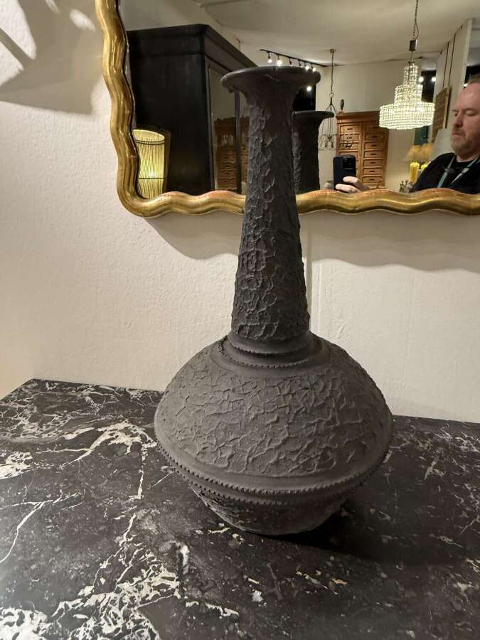 C1960 A Stylish Spanish Art Pottery Terracotta Vase