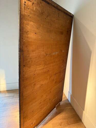C1850 A French Segmented Oak Cushion Mirror