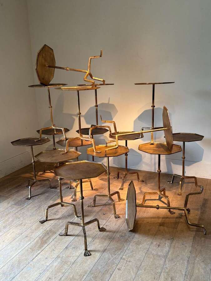 C1960 A Group of Spanish Gilt Iron Martini Tables - sold separately