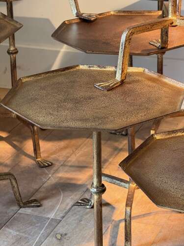 C1960 A Group of Spanish Gilt Iron Martini Tables - sold separately