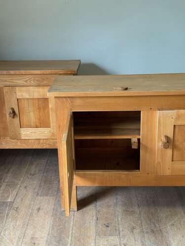 C1970 A Pair Of Chestnut Buffets By Artisans Et Paysans De Lozere
