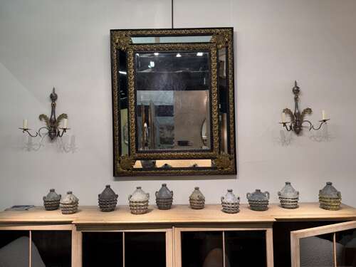 C1950 A Pair of French Iron Wall Sconces Attributed Gilbert Poillerat