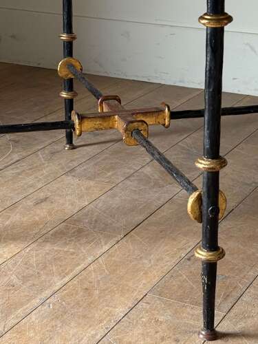 C1960 A Spanish Iron & Gilt Iron Marble Top Gueridon