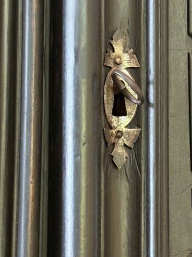 C1770 A French Carved Geometric 2 Door Walnut Armour