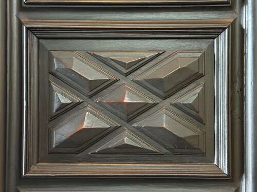 C1770 A French Carved Geometric 2 Door Walnut Armour