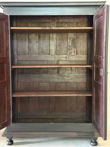 C1770 A French Carved Geometric 2 Door Walnut Armour