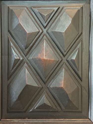 C1770 A French Carved Geometric 2 Door Walnut Armour