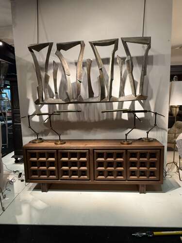 C1960 An Unusual Spanish Iron Wall Sculpture