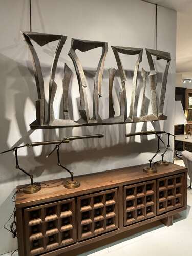 C1960 An Unusual Spanish Iron Wall Sculpture