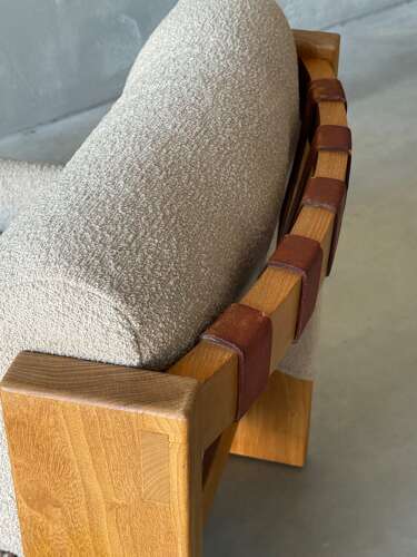 C1970 A Stylish Pair of French Armchairs by Maison Regain