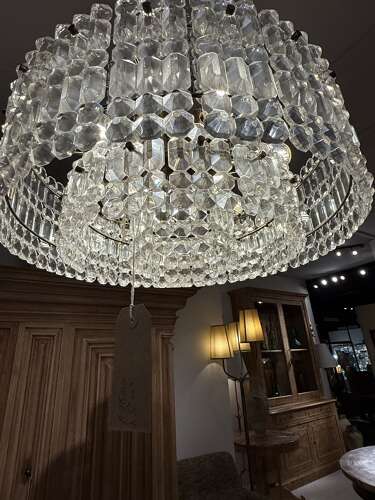 C1960 An Italian Crystal Panel Chandelier